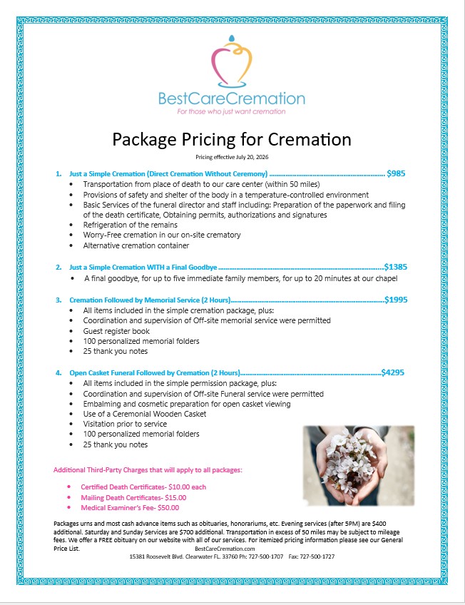 BCC 2026 package pricing