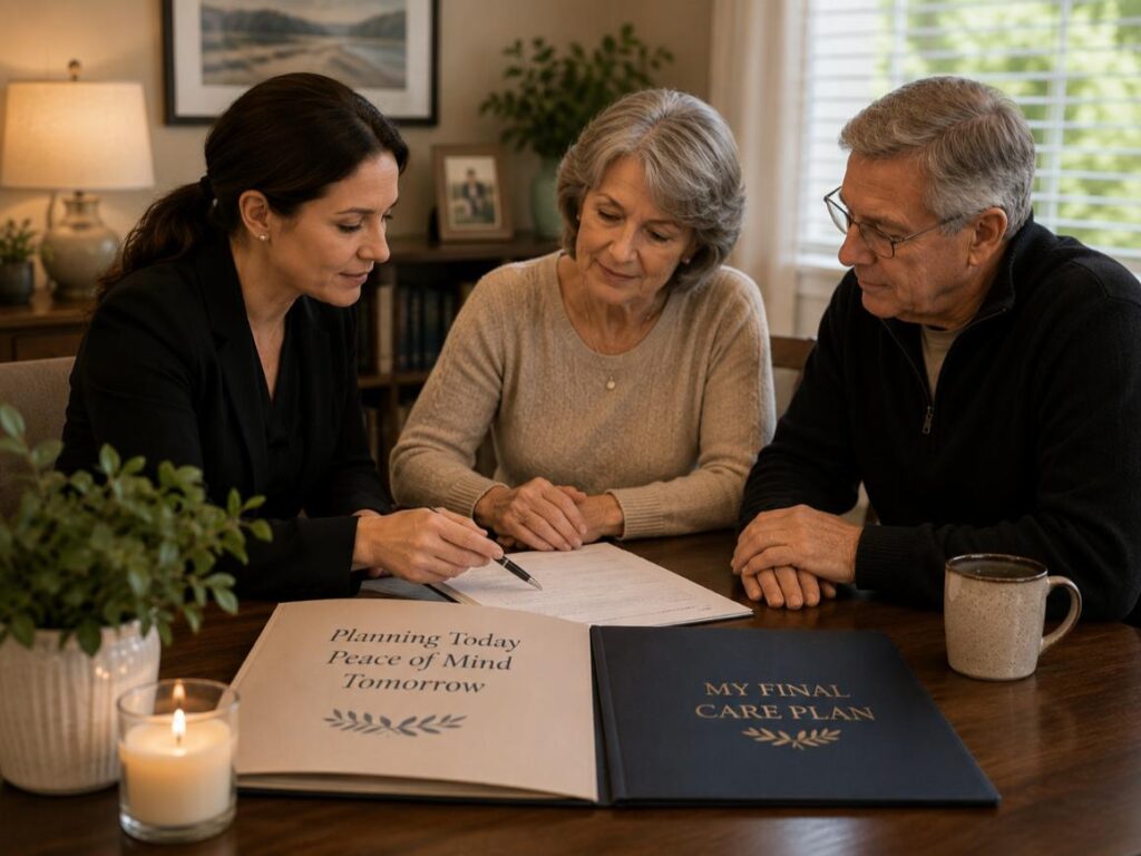 Local advisor guides a couple through advance planning for cremation services in Largo, FL